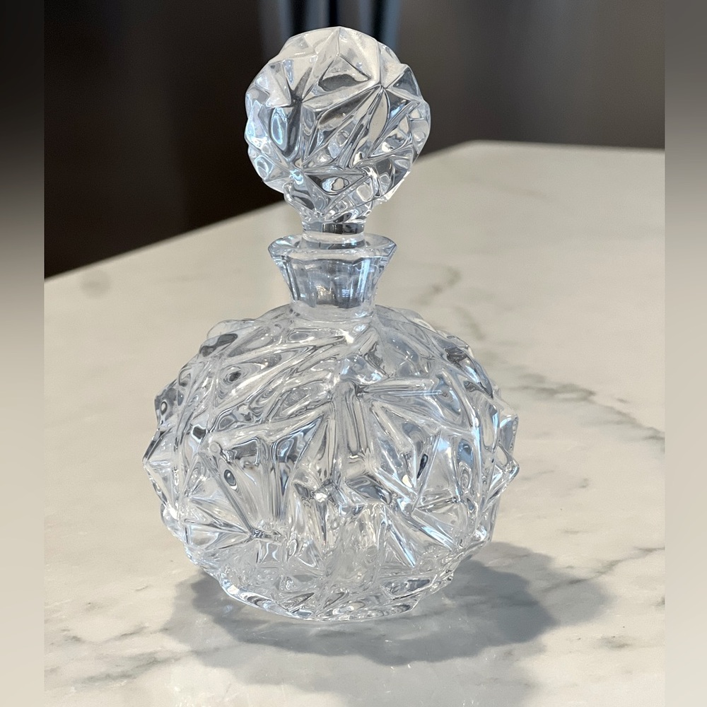 Tiffany & Co Rock Cut Crystal Perfume Bottle